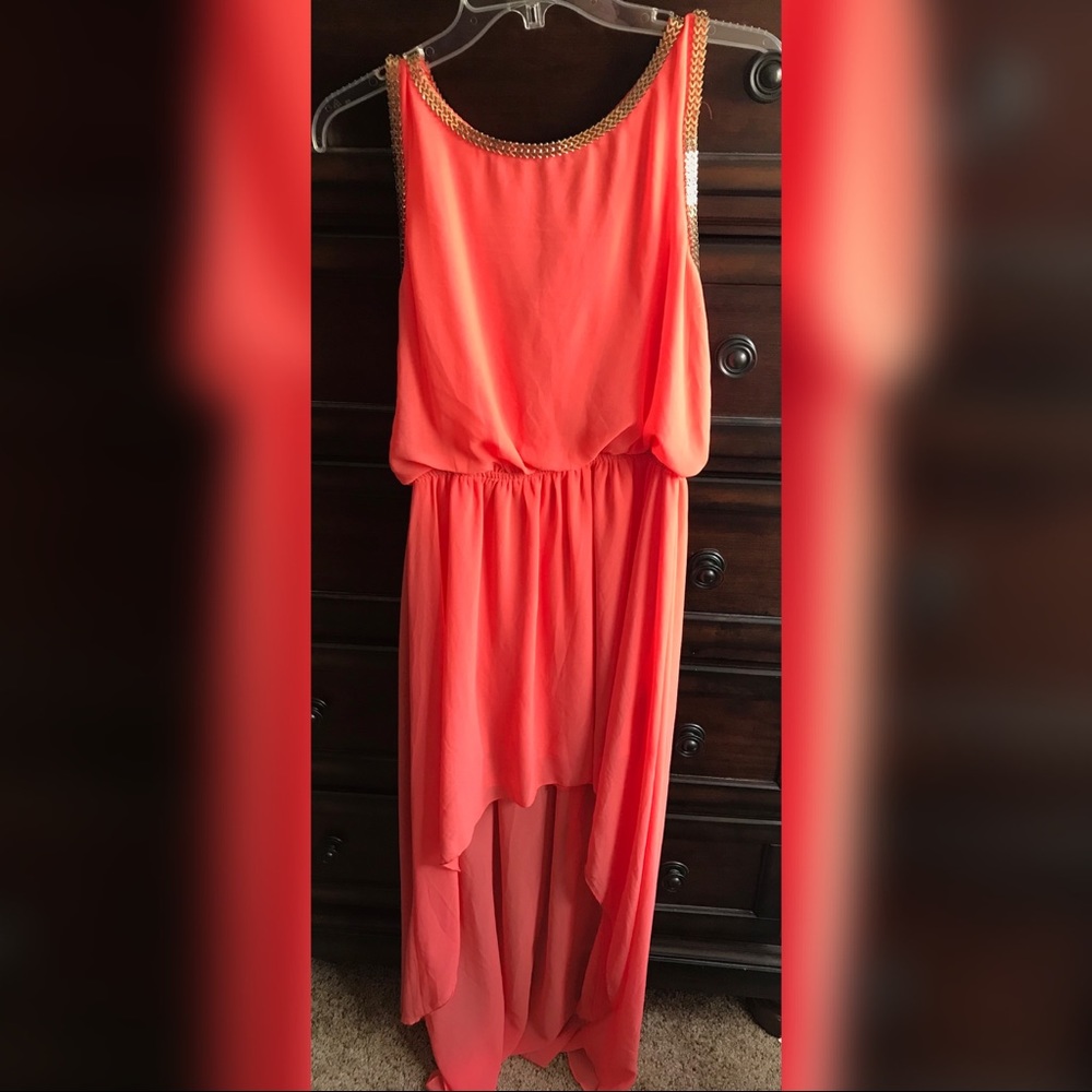 Sheer High low Dress 👗